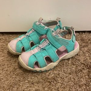 Cat and Jack blue and purple closed toe sandals